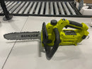 SUN JOE CORDLESS CHAIN SAW MACHINE WOOD CUTTING 10" 600W MOTOR GREEN - TOOL ONLY - Like New