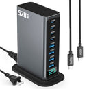 HOSOWE 520W USB C CHARGER BLOCK 8 PORTS GAN STATION HUB ADAPTER NCC-666 - BLACK - Like New