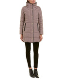 357SD357 COLE HAAN WOMEN COAT WITH BIB FRONT SIZE: WOMEN M - CASHEW - Brand New