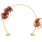Suuwoee 8FT Balloon Arch Stand Round Backdrop Stand Circle Wedding Arch - Gold - Like New