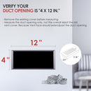 Quiet Register Booster Fan Fits 4"x 12" Register Holes 10-Speed 2x - White - Like New