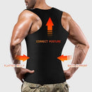 CIMKIZ MENS SWEAT SAUNA VEST FOR WAIST TRAINER ZIPPER NEOPRENE (BLACK, 6XL) - Like New