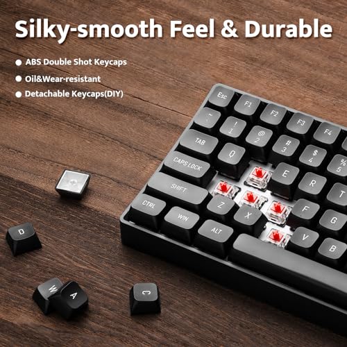 DARKFLASH WIRELESS MECHANICAL KEYBOARD MOUSE FOR OFFICE 106 KEYS GK104 - BLACK - Like New