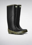 HUNTER ARGYLL BULLSEYE FULL KNEE WELLINGTON BOOTS - SIZE: MEN 9 WOMEN 10 - BLACK - Like New