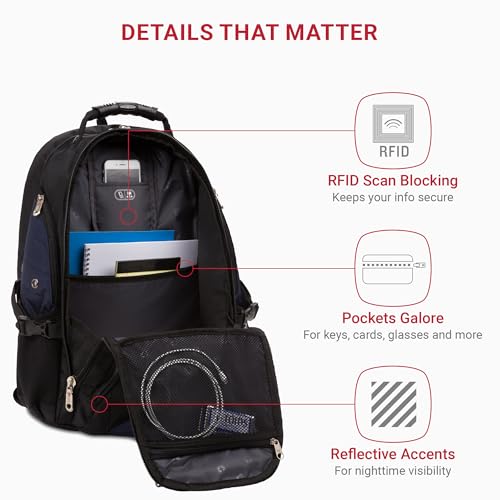 SWISSGEAR 1900 SCANSMART TSA 17 LAPTOP BACKPACK - BLUE/BLACK - Brand New
