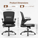 BESTFAIR ERGONOMIC OFFICE CHAIR MESH COMPUTER CHAIR LUMBAR SUPPORT - BLACK - Like New