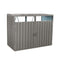 GENERIC OUTDOOR METAL GARBAGE BIN STORAGE SHED - GREY - Like New