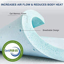 B08F9VD9K7 Mattress Topper 4" Memory Foam Bamboo Washable Cooling Cover - Brand New