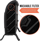 Heat Storm Phoenix HS-1500-PHX Infrared Space Heater with Attachable Feet - Gray - Like New