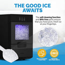 Newair 44lb Nugget Countertop Ice Maker NIM044BS00 - Black Stainless Steel Like New