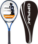 OPPUM ADULT CARBON FIBER TENNIS RACKET SUPER LIGHT WEIGHT RACQUETS - BLACK/BLUE - Brand New