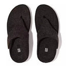 FITFLOP SHUV E01 FR7-090 TOE POST SANDALS WOMEN'S FELT COMFORT - 8 - BLACK - Brand New