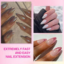 SAVILAND Almond Gel Nail Kit U V lamp 500PCS Almond Nail Tips - Light Brown - Brand New