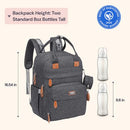 BabbleRoo Diaper Bag Backpack Multi Function Travel Essentials Baby Bag - Gray - Brand New