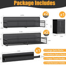 DTUQYX MAGNETIC SPICE RACK FOR REFRIGERATOR 6 PACK 100% METAL HM5219 - BLACK - Like New