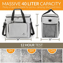 Large Soft Sided Cooler Bag Portable Collapsable Insulated Leak Proof B0B2SJBPLH - Brand New