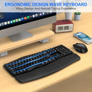 EDJO Ergonomic Wireless Keyboard Mouse Combo, Bluetooth/2.4G Dual-Mode - BLACK - Like New