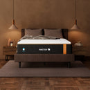 NECTAR PREMIER COPPER 14" FULL MATTRESS MEDIUM FIRM 5 LAYERS - WHITE/POLKA DOT - Brand New