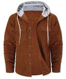 CROMONCENT MENS CORDUROY JACKET CASUAL LONG SLEEVE SIZE: MEN S - CORDUROY KHAKI - Like New