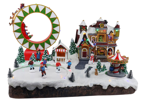 TOP TREASURES CHRISTMAS VILLAGE GRAND CARNIVAL - MULTICOLOR - Like New