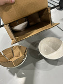 MIKASA HARLEY WHITE STONE WEAR 4 PIECE BOWLS STONEWEAR - WHITE - Like New