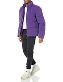 AMAZON ESSENTIALS MENS MOCK NECK HEAVYWEIGHT PUFFER COAT - SIZE: MEN M - PURPLE - Brand New