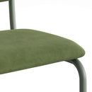 VELVET LATHAM VELVET SIDE CHAIR,SET OF 2 - FOREST VELVET SAGE/FOREST METAL FRAME - Like New