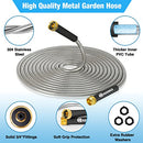 GREENER Stainless Steel Garden Hose 50ft Heavy Duty Metal Water Hose - STAINLESS Like New