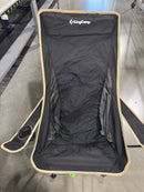 KING CAMP KINGCAMP COMPACT CAMPING CHAIR ARMREST ULTRALIGHT CHAIRS - BLACK / TAN - Like New