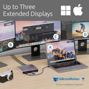 KENSINGTON AD220S3 DUAL DISPLAY DOCK FOR ANY MACBOOK M1/M2/M3/M4 - SILVER - Like New