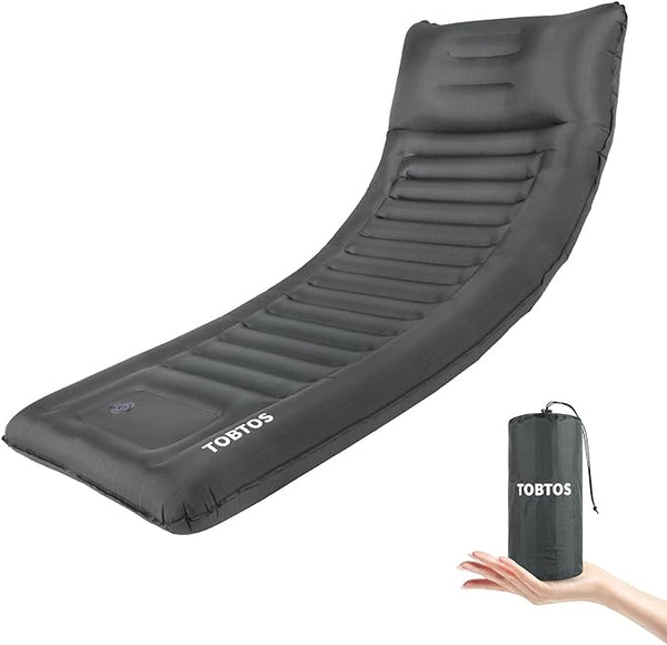 TOBTOS Inflatable Camping Pillow Thick 6 Inch Ultralight Sleeping Pad LG70 - Like New