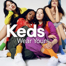 KEDS WOMEN'S CHAMPION SEASONAL LACE-UP FASHION SNEAKER SIZE WOMEN 6W - WHITE - Like New