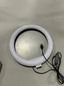 GENERIC 10" WHITE RING LIGHT WITH BLACK TRIPOD - WHITE BLACK - Like New