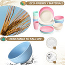 32 Pcs Wheat Straw Dinnerware Sets for 8 Kitchen Reusable Dinner Plates - Brand New