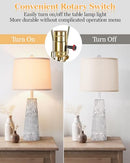 AUZONIMICS TABLE LAMPS SET OF 2 FARMHOUSE BEDSIDE LAMPS - OFF-WHITE - Like New