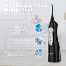 Aquasonic Aqua Professional Rechargeable Water Flosser with 4 Tips - BLACK - Brand New