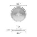 Thunder Group 40 qt Aluminum sauce pot lid - Each - Brand New