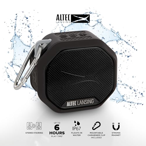 ALTEC LANSING HYDRATREK BLUETOOTH WATERPROOF SPEAKER - BLACK/GRAY - Brand New