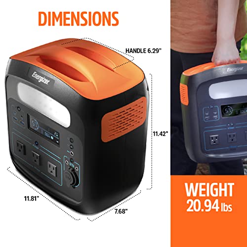 ENERGIZER 960W MAX PORTABLE POWER STATION LIFEPO4 SOLAR GENERATOR - ORANGE/BLACK - Like New