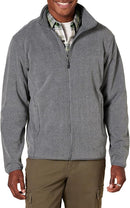 B0738H6TFC Amazon Essentials Men's Full-Zip Fleece Jacket Heather Size: Large - Brand New