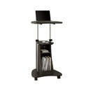 TECHNI MOBILI SIT-TO-STAND ROLLING ADJUSTABLE HEIGHT LAPTOP CART RTA-B002-BLACK - Like New