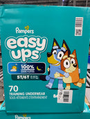PAMPERS POTTY TRAINING UNDERWEAR FOR TODDLERS, EASY UPS DIAPERS - BLUE AND AQUA - Brand New