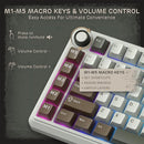 RK ROYAL KLUDGE L75 GASKET MOUNT MECHANICAL KEYBOARD, CREAM SWITCH - PALM GREEN - Like New