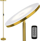 JOOFO Floor Lamp Sky LED Modern Torchiere 3 Color LA-123 - Brushed Gold - Like New