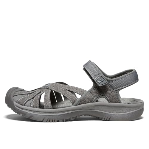 1016733 KEEN Women's Rose Casual Closed Toe Sandals Gargoyle/Raven Size 8.5 - Like New