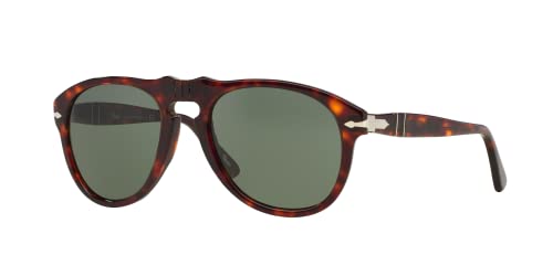 PERSOL PO0649 AVIATOR SUNGLASSES - HAVANA/GREEN - Like New