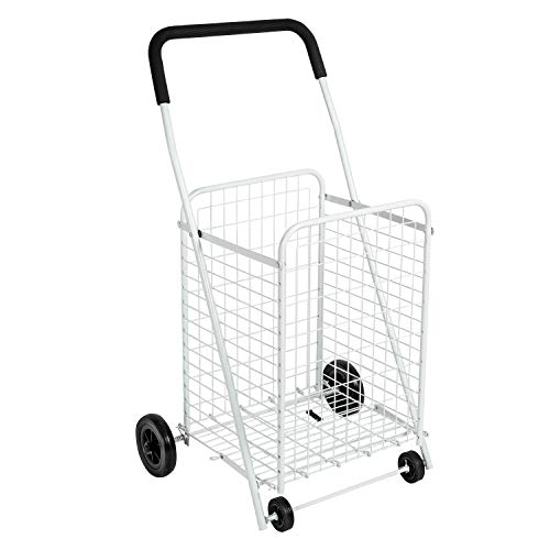 HONEY-CAN-DO WHITE FOUR WHEEL UTILITY CART, 36.875X21.25X16.75 CRT-01513 - WHITE - Like New