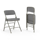 FLASH FURNITURE HERCULES SERIES METAL FOLDING CHAIRS, SET OF 2 - GRAY - Like New