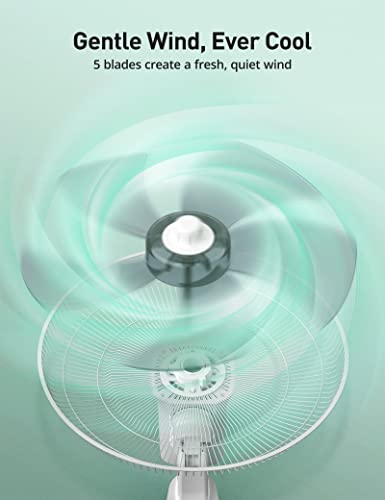 PARIS RHÔNE Wall Mount Fan with Remote,16 Inch Wall Fan with 5 Blades - Like New
