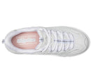 150541 Skechers Women's D'Lites Winning Choice White/Silver Size 5 - Brand New